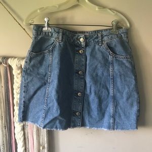 Topshop button up jean skirt